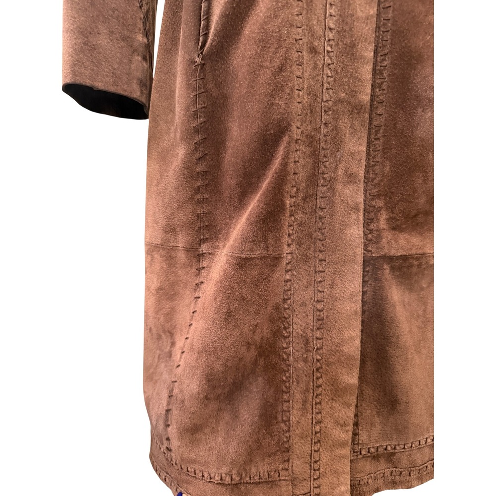 Vintage Wilsons Leather Penny Lane Suede Coat Y2K Faux Fur Collar M Rocker Boho - Picture 5 of 16